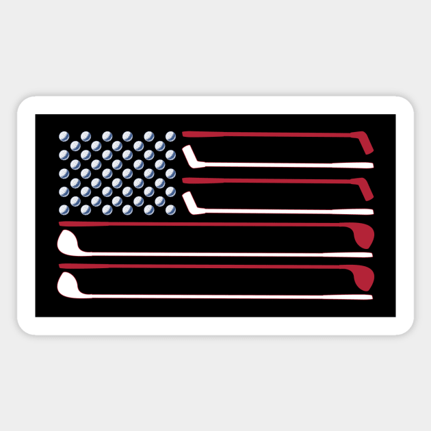 American Golf Flag Sticker by Miranda Nelson
